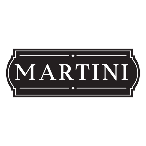 Martini drink classic badge