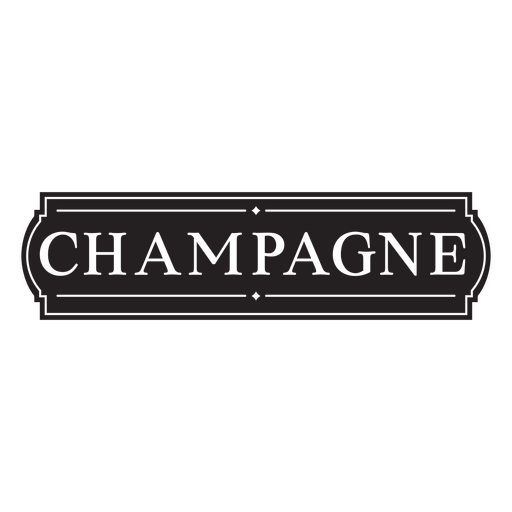 Klassisches Abzeichen des Champagnergetränks PNG-Design