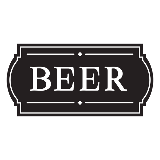 Beer alcoholic drink classic badge PNG Design