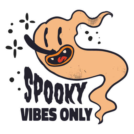 Spooky vibes only badge PNG Design