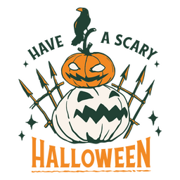 Tener una insignia de Halloween aterradora Diseño PNG