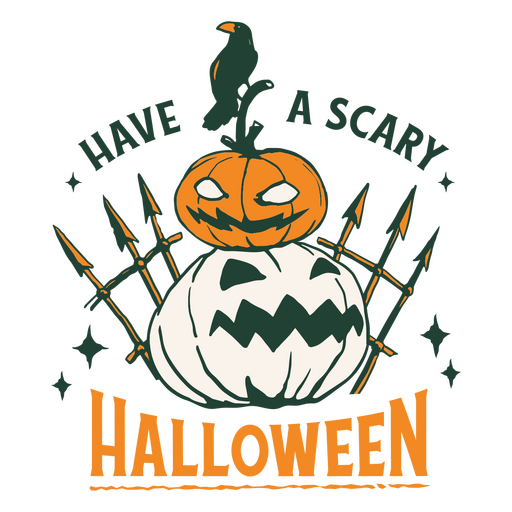 Tener una insignia de Halloween aterradora Diseño PNG
