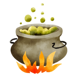 Cauldron watercolor PNG Design Transparent PNG