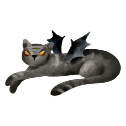 Black cat watercolor