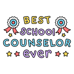 La mejor cita de garabato del consejero escolar Diseño PNG
