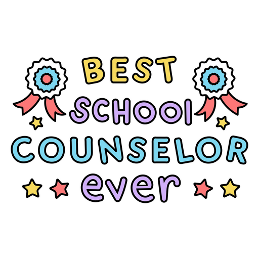 Best school counselor ever doodle quote PNG Design