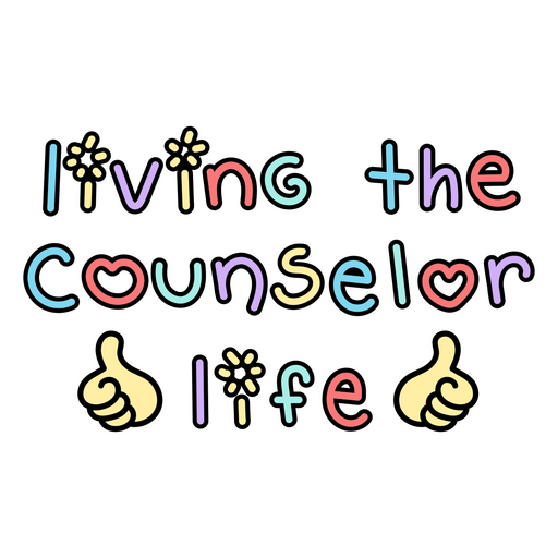 Living the counselor life doodle quote PNG Design
