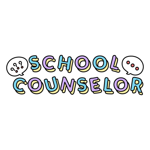 School counselor doodle quote PNG Design