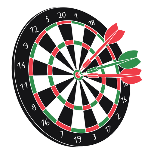 Dartboard party game PNG Design