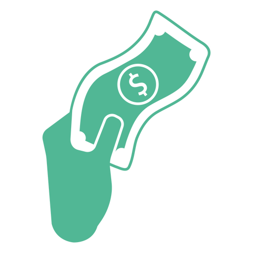 Hand, die Rechnungsgeld hält PNG-Design