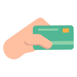 Mano que sostiene la tarjeta de crédito plana Diseño PNG Transparent PNG