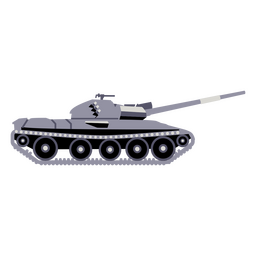 Vista lateral del tanque del ejército Diseño PNG