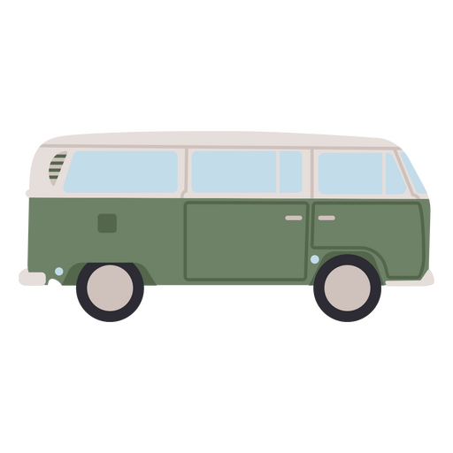 Piso de transporte de furgoneta vintage Diseño PNG