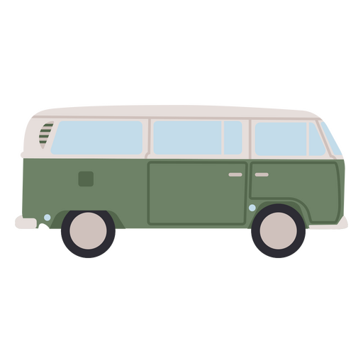 Van de transporte vintage plana Desenho PNG