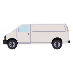 Piso de transporte furgoneta blanca Transparent PNG