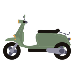 Vista lateral de la motocicleta scooter