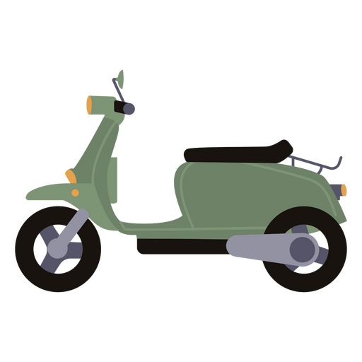 Scooter motorcycle side-view PNG Design