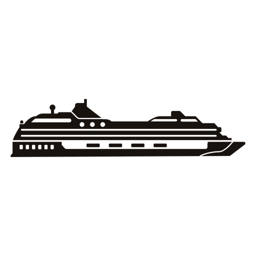 Cruise ship sea transport cut out PNG Design