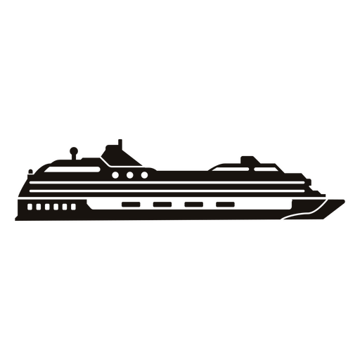 Transporte marítimo de navio de cruzeiro cortado Desenho PNG