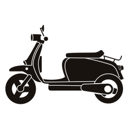 Vista lateral de la motocicleta scooter recortada Diseño PNG