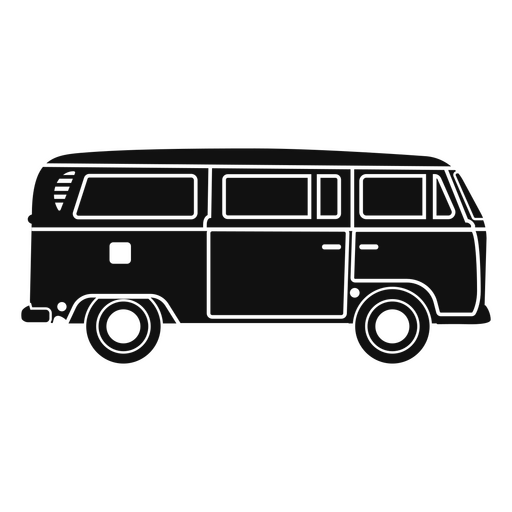 Corte de transporte de van vintage Desenho PNG