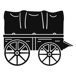 Western cowboy wagon transport cut out PNG Design