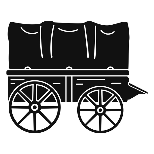 Transporte de vagão de cowboy ocidental cortado