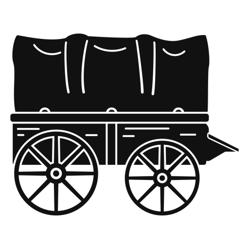 Transporte de vagão de cowboy ocidental cortado Desenho PNG