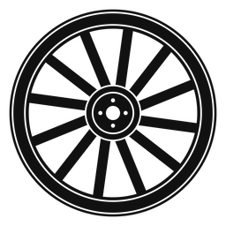 Roda de carrinho velha cortada Desenho PNG