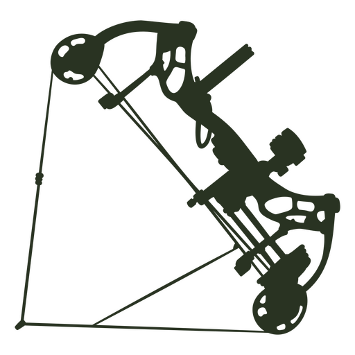 Crossbow weapon silhouette PNG Design