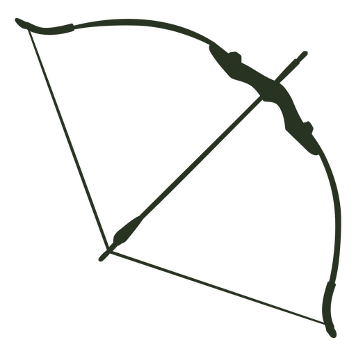 Bow and arrow silhouette archery PNG Design