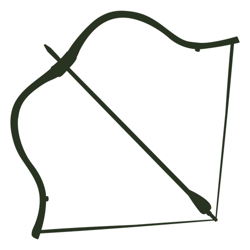 Bogen-Silhouette-Bogenschießausrüstung PNG-Design