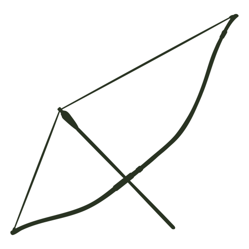 Bogenschießen-Silhouette-Ausrüstungsbogen PNG-Design