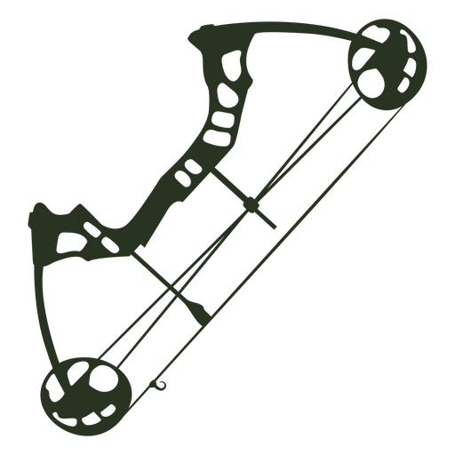 Compound Hunting Bow Silhouette PNG Design