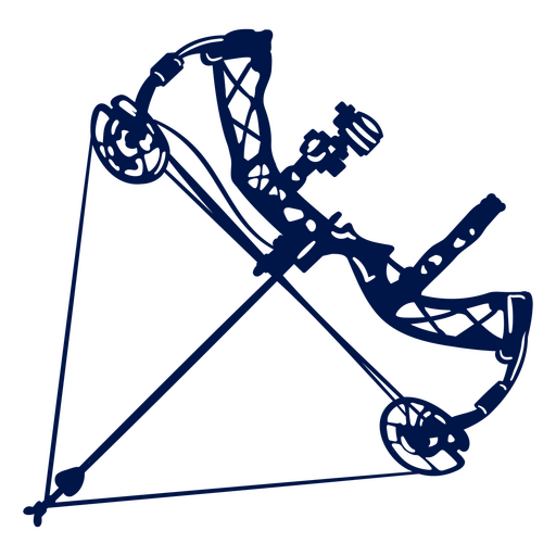 Drawn Compound Archery Bow PNG Design