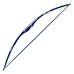 Arco largo dibujado tiro con arco Diseño PNG