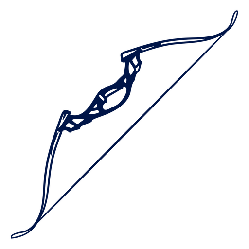 Detaillierter Bogenschießen-Recurve-Bogen PNG-Design