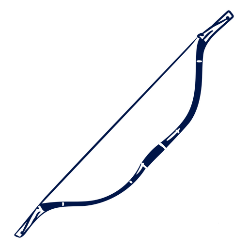 Traditional Recurve Archery Bow PNG Design
