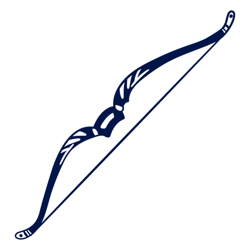 Arco de tiro com arco tradicional detalhado Desenho PNG