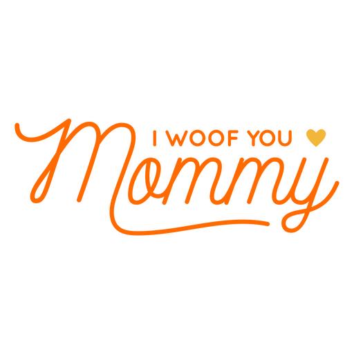 Letras de citação de cachorro Woof mom Desenho PNG