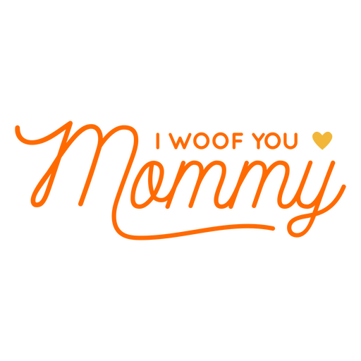 Woof mom dog quote lettering