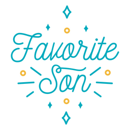 Letras de cita de perro de hijo favorito Diseño PNG