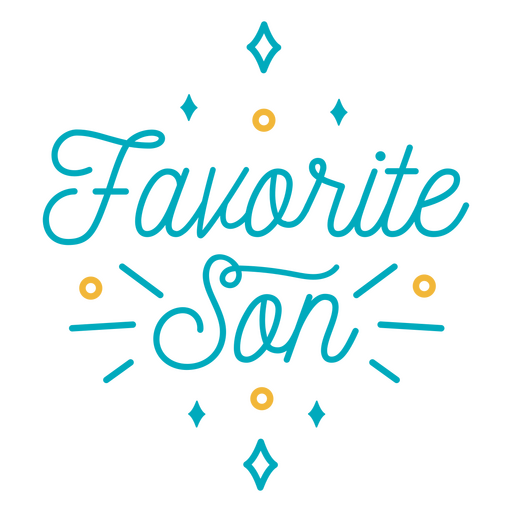 Favorite son dog quote lettering PNG Design