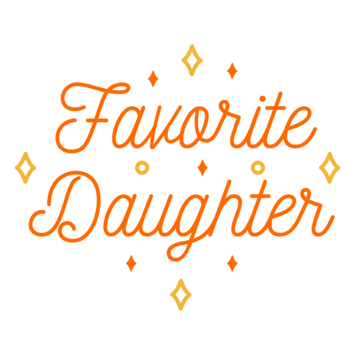 Favorite daughter dog quote lettering PNG Design