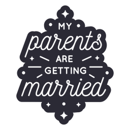 Married parents dog animal quote badge PNG Design