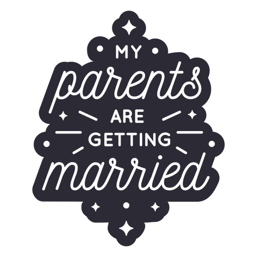 Married parents dog animal quote badge PNG Design