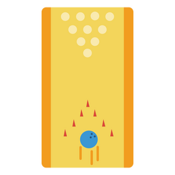 Bolos planos de carril Diseño PNG