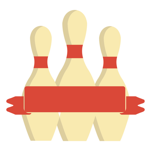 Bowling flat badge pins PNG Design