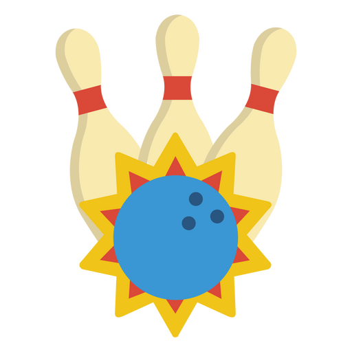 Spare flat bowling PNG Design