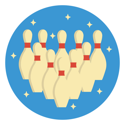 Bowling flat pins formation PNG Design